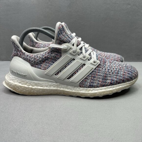 Mens Size 8 adidas UltraBoost 4.0 Shoes White Multicolor Running Athletic 2019 - Picture 1 of 8